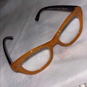Betsey Johnson +2.50 Brown Tan Tortoise Cat Eye Thick Frame Reading Glasses